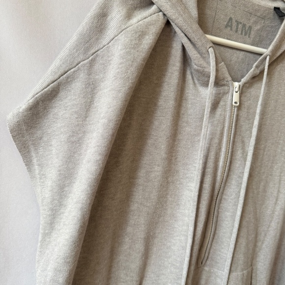 ATM ANTHONY THOMAS MELILLO PONCHO HOODIE SWEATER 1/4 ZIP MINIMALIST CASUAL XS S - Picture 3 of 12